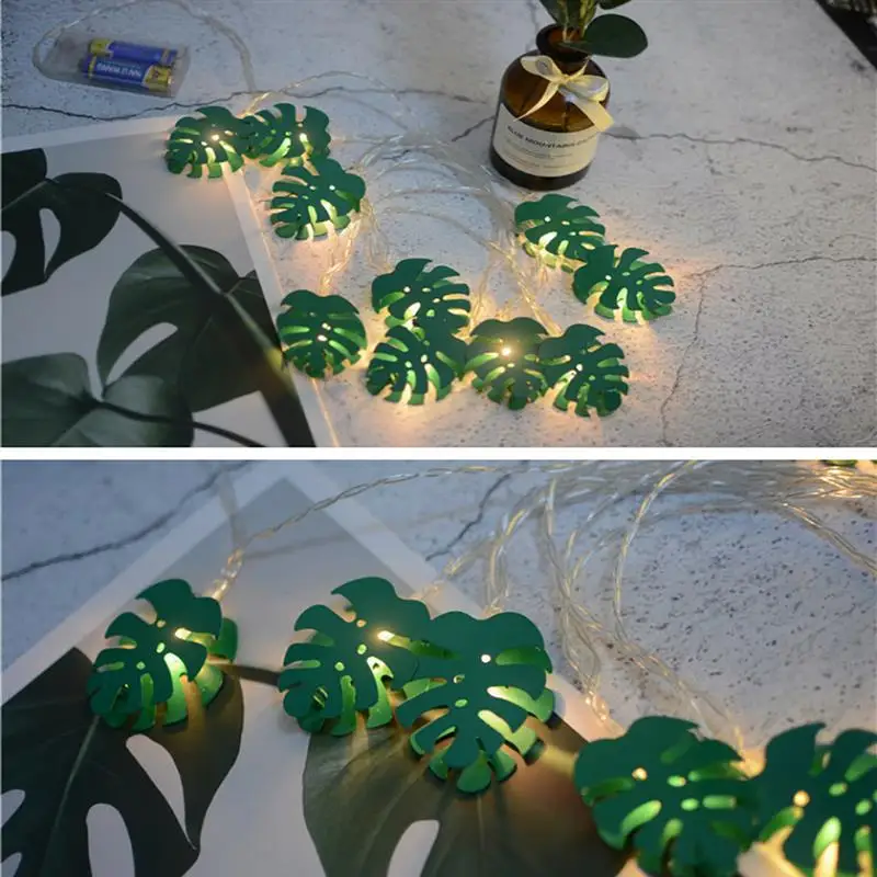 mycyk New Nordic leaf lamp string girl heart photo props home decorative lights string lights 10/20leds battery operated or usb