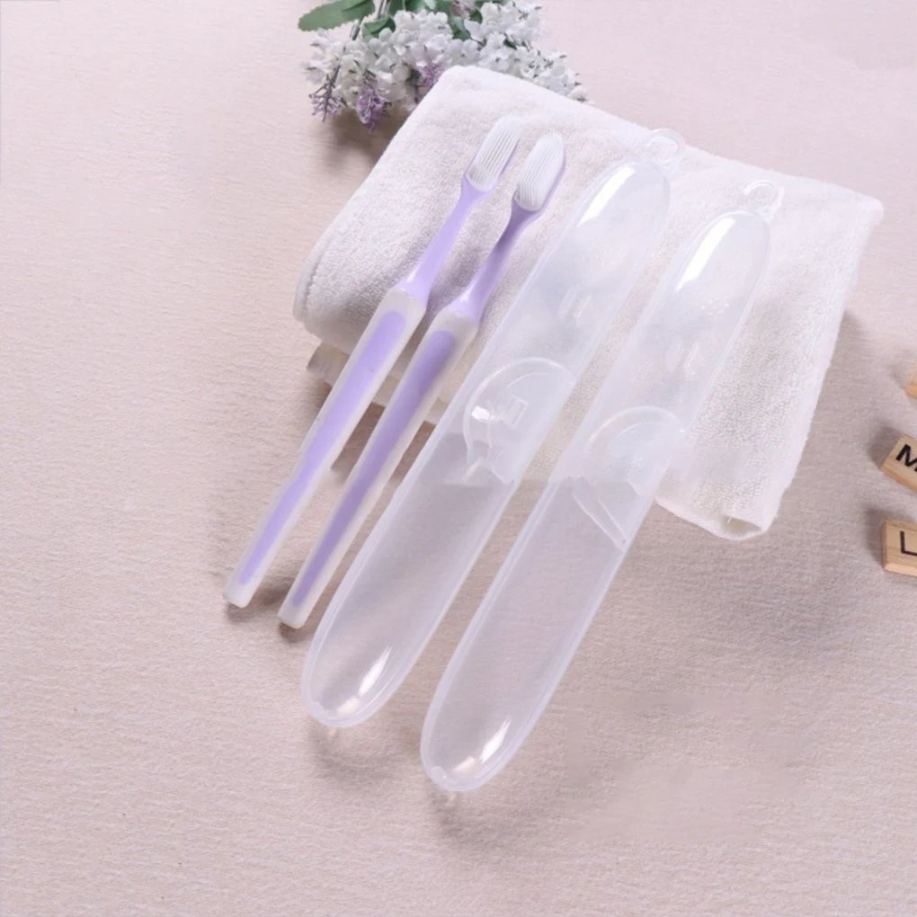 Travel Portable Toothbrush Storage Box Plastic Lightweight Clear Toothbrush Holder Organizer Case Protector