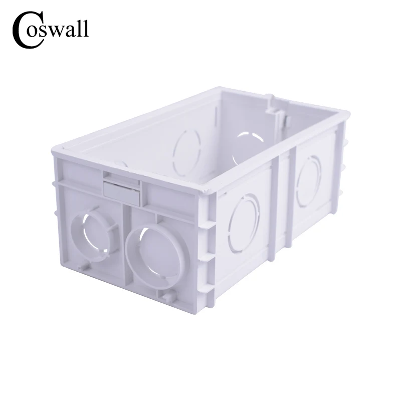 Coswall Thicken Deepen 56mm Depth High Strength Wall Internal Mounting Box For 146mm*86mm Size Wall Switch or Socket