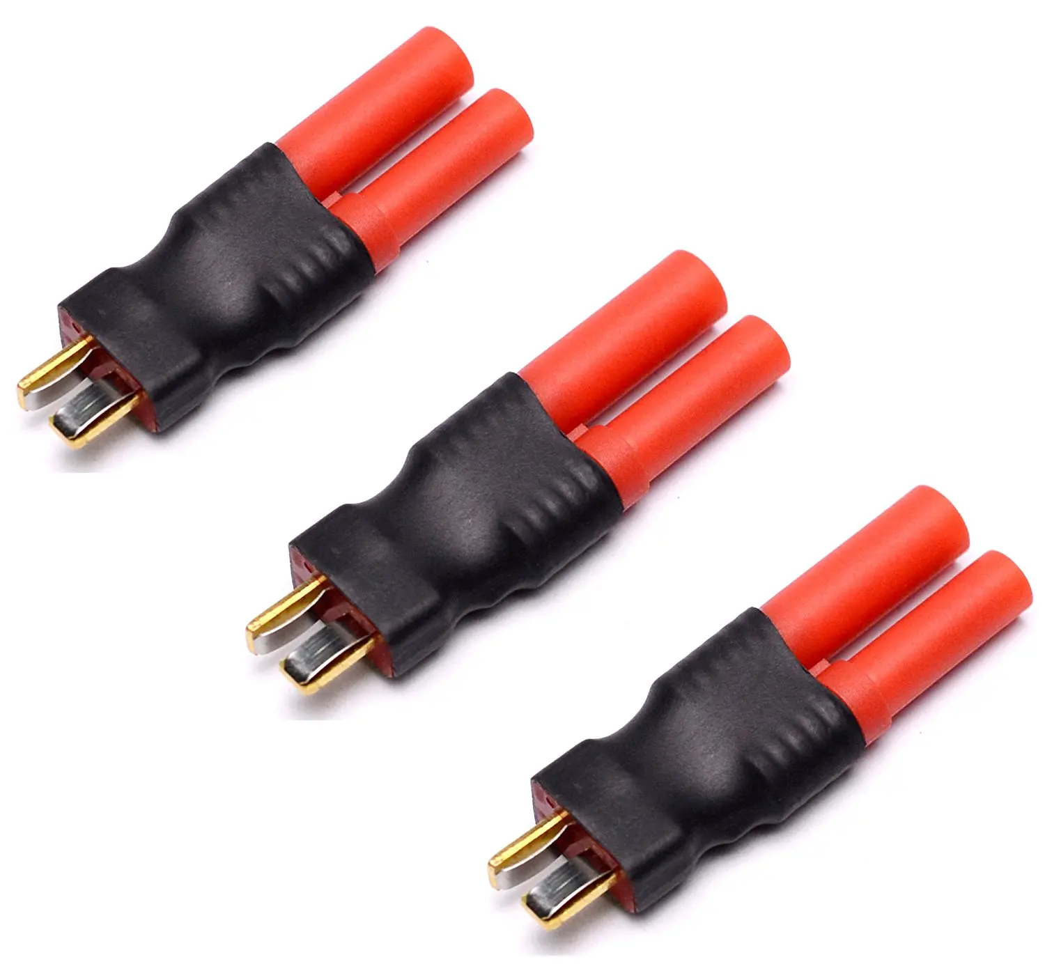 

3pcs * EBOYU HXT 4mm Connecter To Deans Male T-plug for RC Battery Adapter Wireless No Wire Bullet Gift