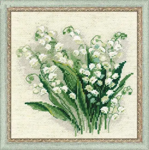 Forget-Me-Not Punto Croce Fiori Pacchetto 18ct 14ct 11ct Panno di Cotone Filo da Ricamo Fai da Te Cucito a Mano