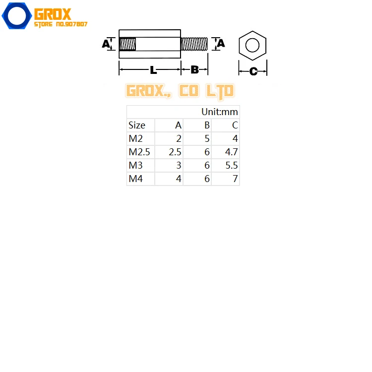 100ชิ้นไนล่อนM2 x 18 + 5มิลลิเมตรหญิงชายPCBเมนบอร์ดS Tandoff Hex s Pacer