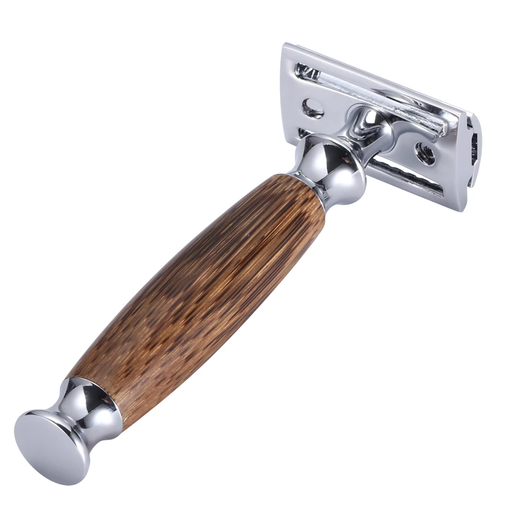 New Men Shaving Manual Classic Safety Razor Bamboo Handle DE Double Edge Razors Metal Men Shaver