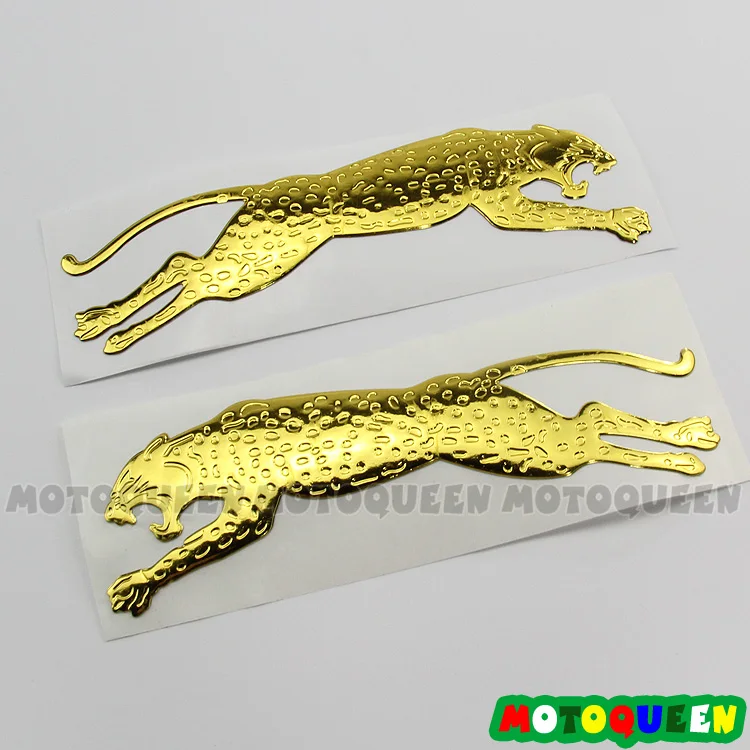 3D Leopard Auto Motocicleta Etiqueta, Emblema do capacete do caminhão, Tank Pad Decalques para Haley, Honda, Yamaha, Ninja, Kawasaki, Suzuki, 2pcs, par