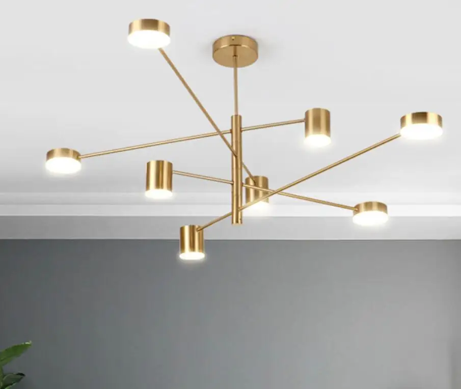 360 degree Rotate Suspended Pendant Light Lamp Living Room Bedroom Restaurant Foyer Loft Lighting black whiote gold