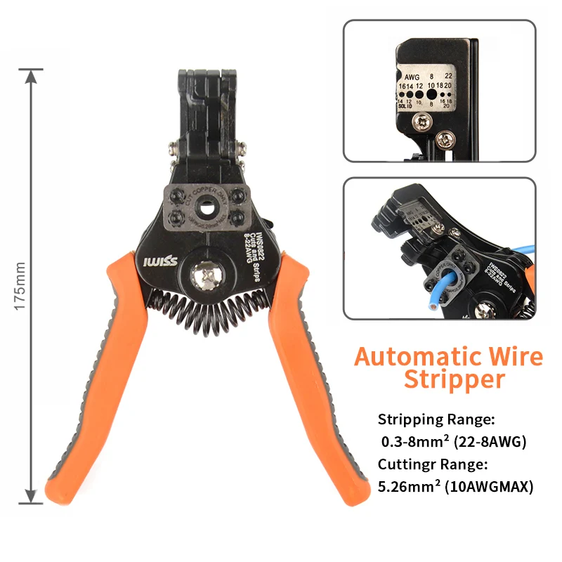 Automatic Stripping Pliers wire stripper Multi-function electrician wire cutters 0.35-8.2mm² multifunctional wire cable stripper