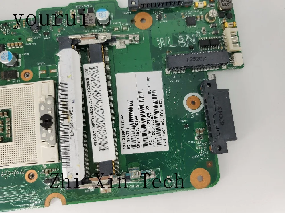 yourui V000275590 For Toshiba Satellite C850 L850 C855 Laptop motherboard  DDR3 DK10F-6050A2541801-MB-A02 Fully Tested ok