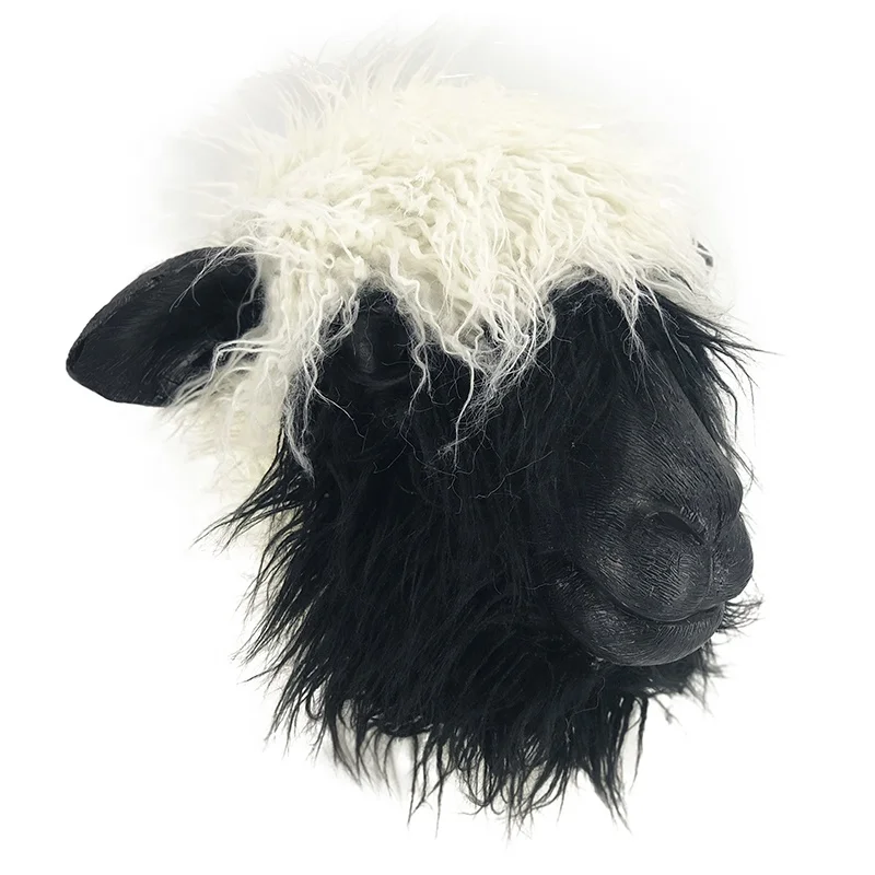 Realistic Sheep Mask Full Head Halloween  Lamb Costume Party Mask