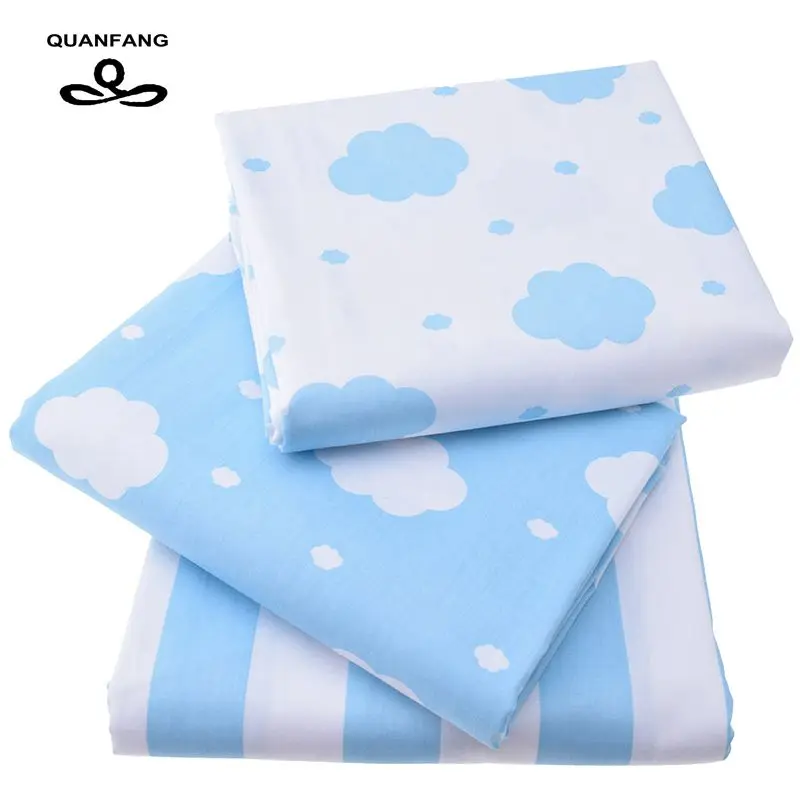 Nuvole Stampato Twill di Cotone Tessuto Per Cucire Quilting Cielo Blu Del Tessuto Del Bambino Letto Lenzuola Indumenti Da Notte Dei Bambini del