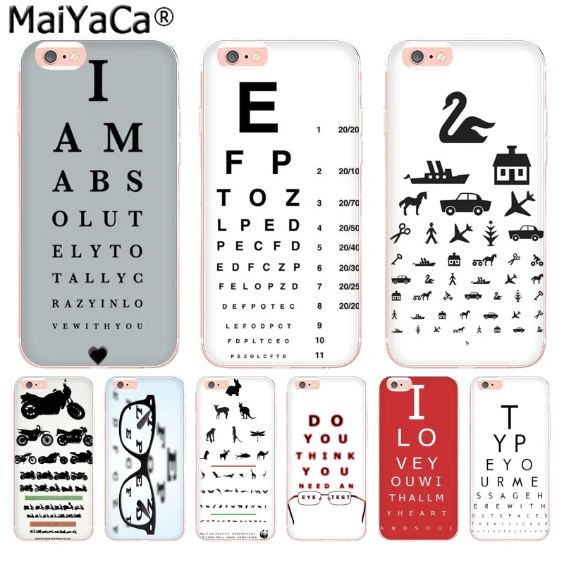 MaiYaCa Test eye chart Amazing new arrival phone case cover for iphone 11 pro 8 7 66S Plus X 10 5S SE XS XR XS MAX Coque Shell