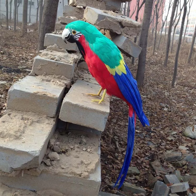 

big polyethylene & furs green back parrot toy new simulaiton macaw model gift about 45cm 1552