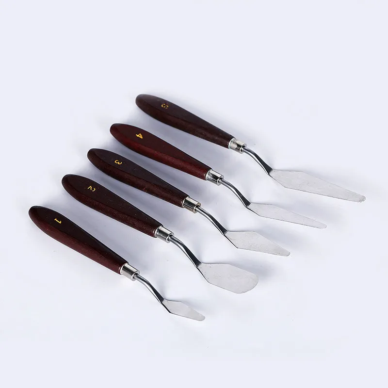 

5pcs/sets export type oil painting scraper students Expert colour palette Oil painting knife Fine Arts tool drawing material