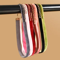 2PCS/Lot Cute New Original Punk Colorful Velvet strip Female Choker Necklace Retro Gothic Necklaces For Women Jewelry Party Gift