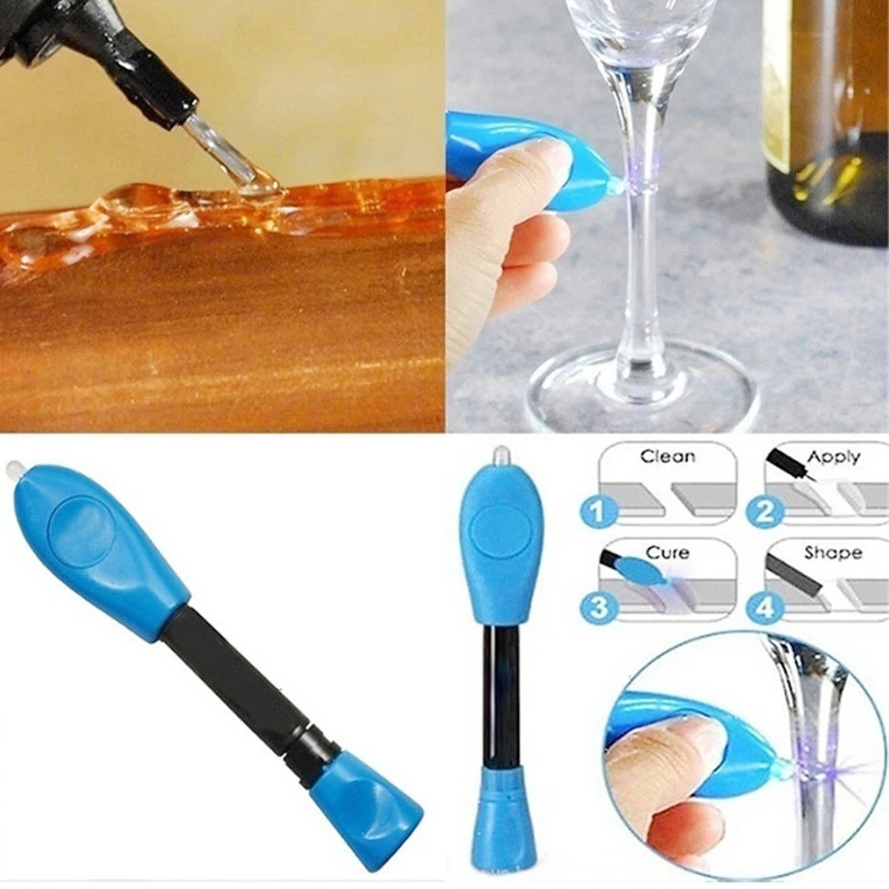 Горячая Распродажа Magic, 3 секунды, УФ-светильник, ручка, инструмент для ремонта стекла, клея, сверхмощный жидкий пластиковый сварочный состав