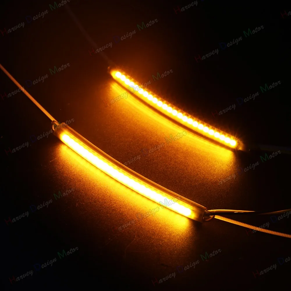 LED 39mm-41mm Fork Turn Signal Kit&Smoked Lens For Harley Victory Motorcycle