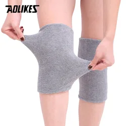 AOLIKES 2 Pz/lotto Traspirante Asciugamano Caldo antiscivolo Danza Ski Ginocchiere Outdoor Sport Gamba Manica Kneelet Transizione graduale Pad Supporto Ginocchio