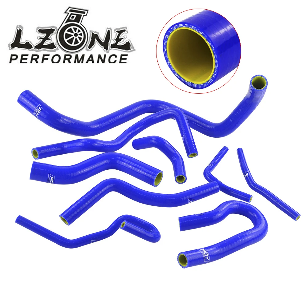 Blue & Yellow D15/16 Silicone Radiator Coolant Hose Silicone hose kit With PQY logo For Honda CIVIC SOHC D15 D16 EG EK 92-00