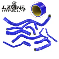 Azul y amarillo D15/16 silicona radiador refrigerante manguera kit de manguera de silicona con logotipo PQY para Honda CIVIC SOHC D15 D16 EG EK 92-00
