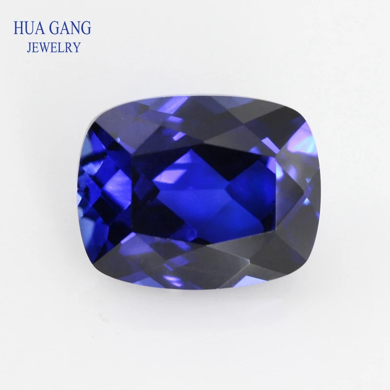 Baguette Shape 34# Blue Stone Princess Cut Synthetic Corundum Gems stone For jewelry Size 5x7~13x18mm