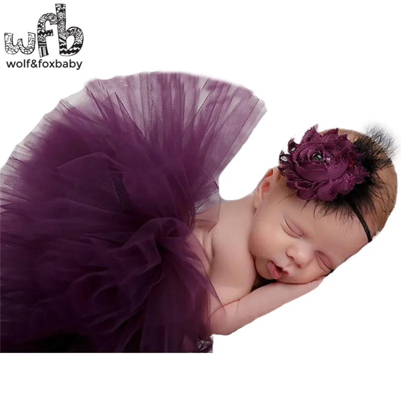 Retail headband Rabbit skirt + hair band  suit feather lace fashion hair accessories baby infant Kids children