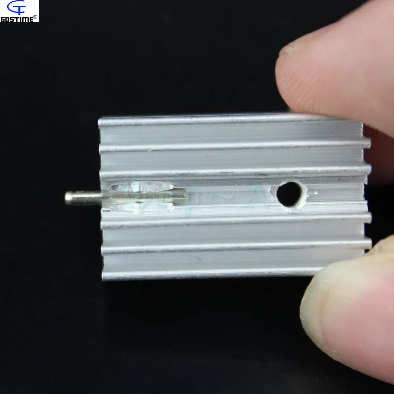 Gdstime 50 sztuk 25x15x10mm aluminiowy Radiator Radiator tranzystor TO-220 TO220 Radiator z igłą