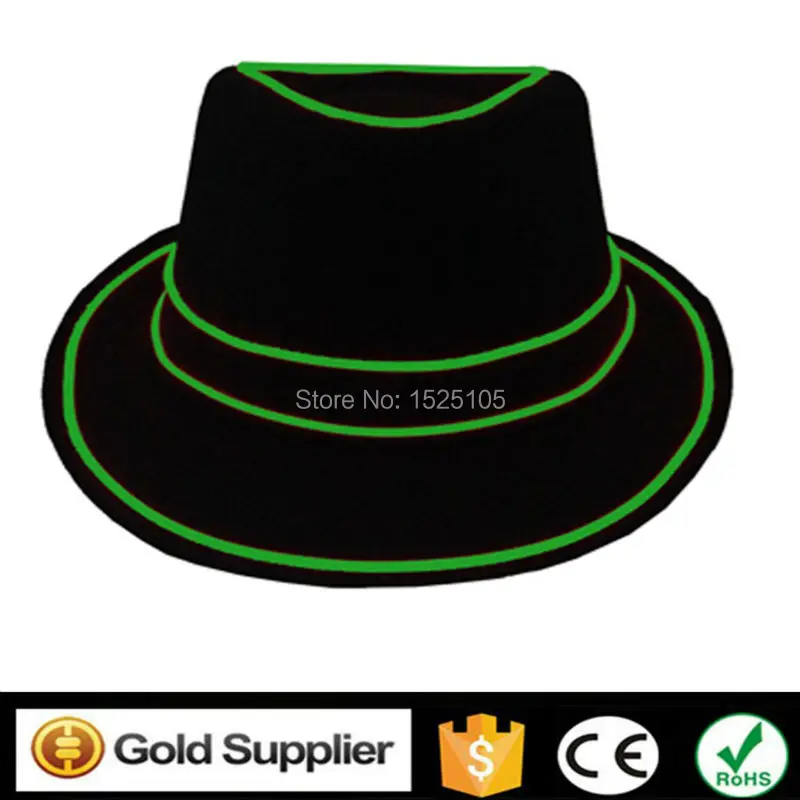 Lights Wire Jazz Hat Glow Streak Gentleman Cap Neon Top Hats Wedding  Party Supplies Luminous Costumes Led Dancing Suits