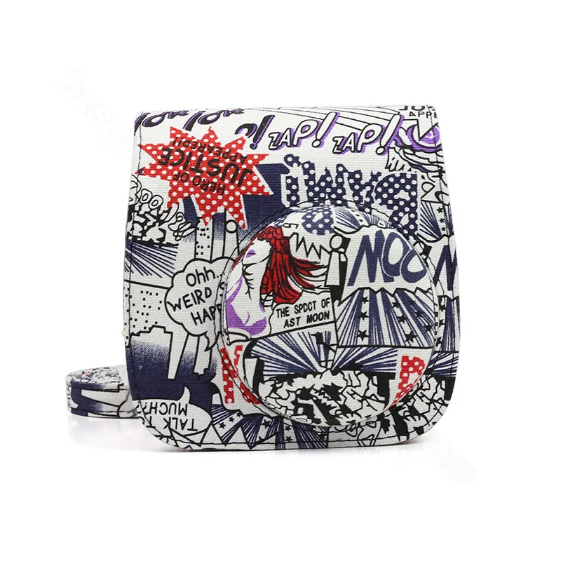 Fujifilm Instax Mini 11/9/8 Camera Protector Case, Canvas Pouch Instant Film Camera Accessories, Shoulder Strap Camera Cover Bag