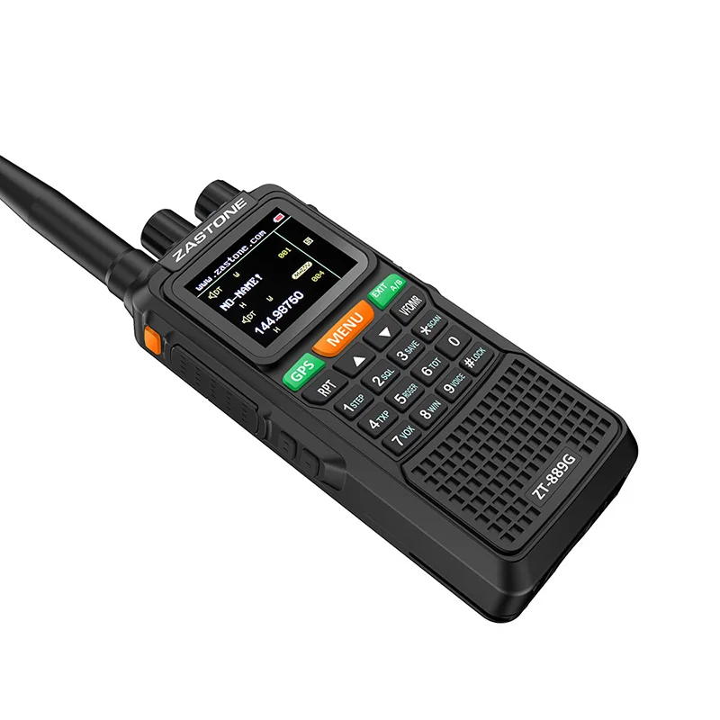 ZASTONE 889G GPS SOS Walkie Talkie 10W 3000mAh VHF Radio 134-174Mhz UHF 400-520Mhz 999CH Radio Transceiver Tragbare telsiz