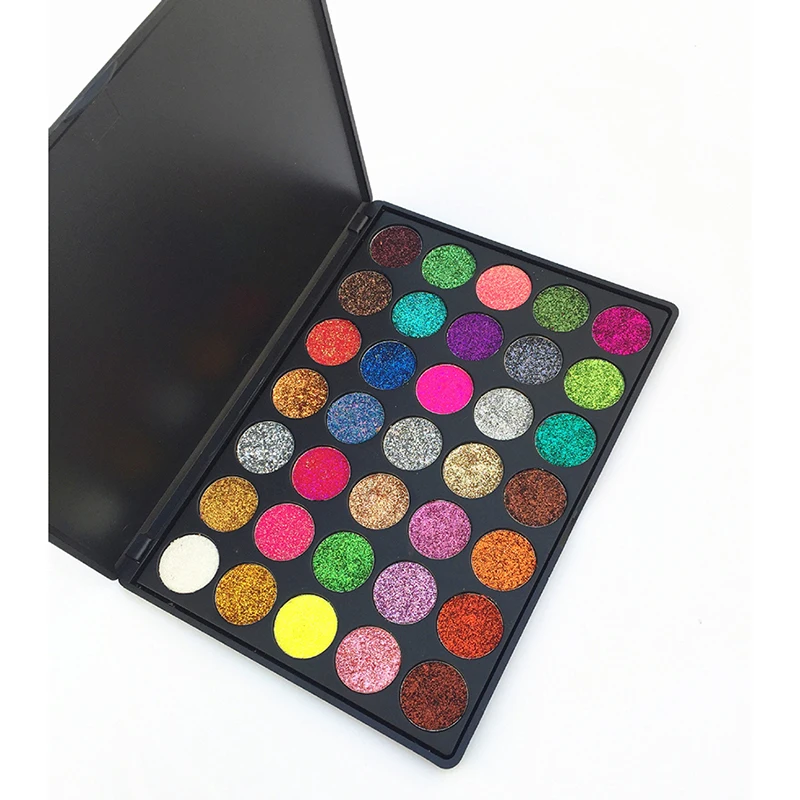 35 Color Glitter Metallic Eyeshadow Make-up Palette Shimmer Diamond Pressed Eyes Shadows Powder Cosmetics Shine Glitter Palette