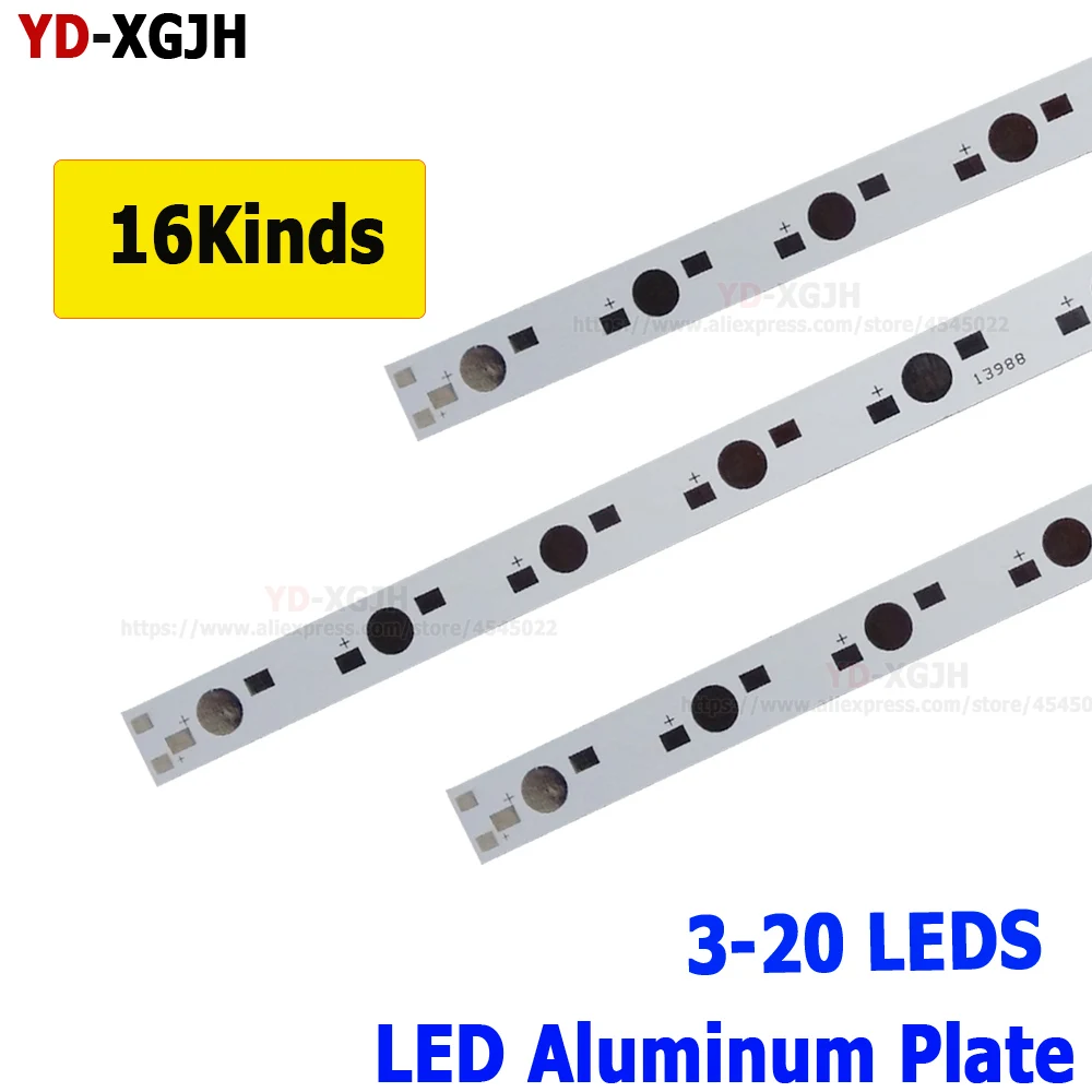 10pcs 1w3w5W LED 100MM 150MM 300MM 390MM 400MM 500MM 595MM Aluminum Base Plate PCB Board Substrate DIYFor High Power Light Beads