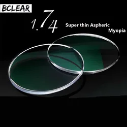 BCLEAR 1,74 lentes graduadas ópticas asféricas súper finas de índice Ultra alto para gafas de miopía dioptrías miopía