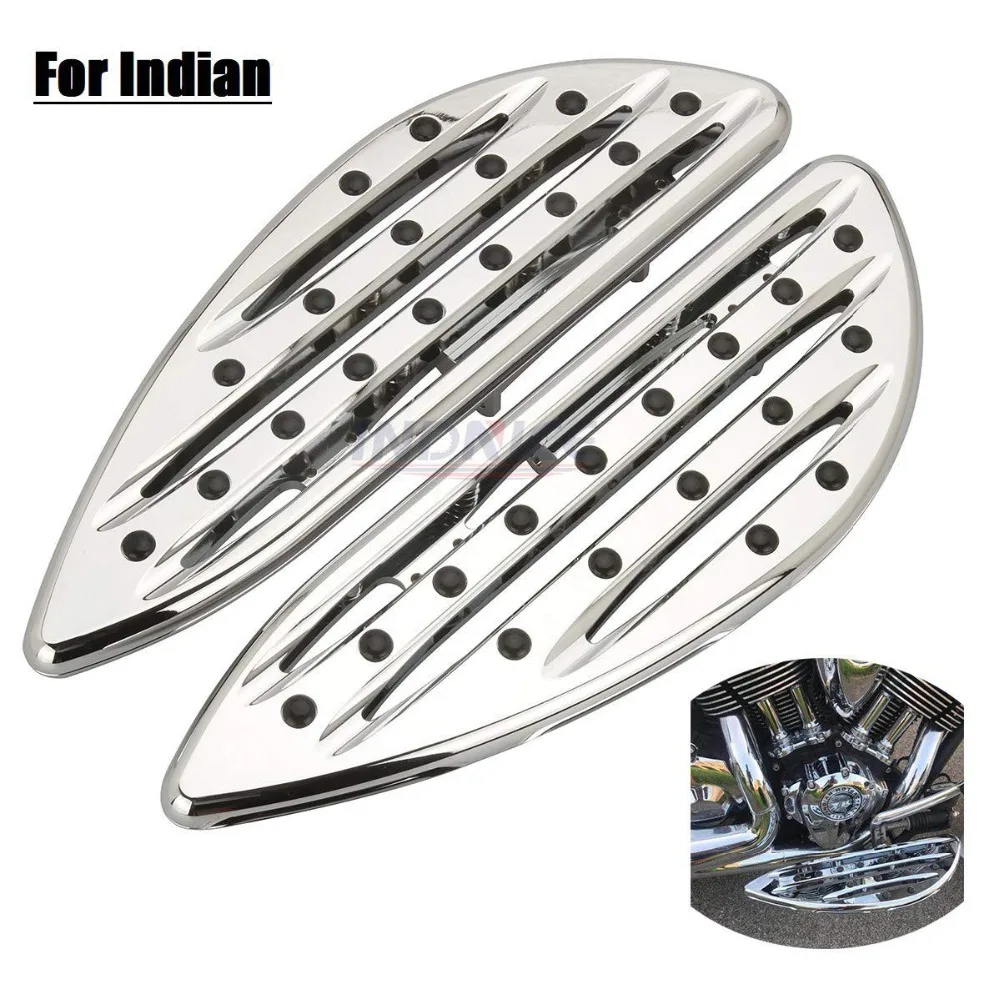 For Indian CNC Cut chrome Floorboard for SPRINGFIELD foot boards Chieftain Roadmaster driver footboards CHIEF VINTAGE 14-18