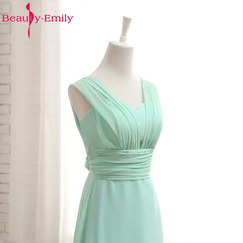 Beauty Emily Long Chiffon Bridesmaid Dresse A line Wedding Party Prom Dresses Vestido De Festa Party Dresses