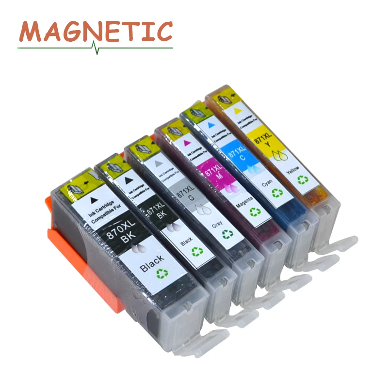 6 ink for canon 870 PGI-870 compatible ink cartridge full ink For canon PIXMA MG5780 MG6880 MG7780 printer PGI870