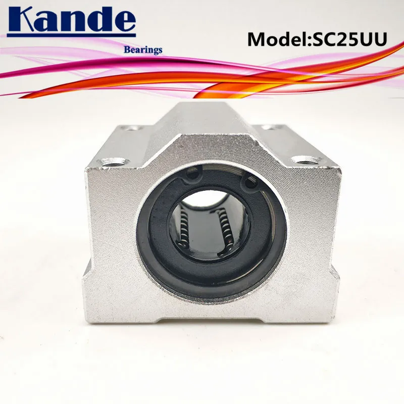 

Kande Bearings 2pcs SC25UU SC25 UU Linear motion Ball Bearing Slide block bushing for 25mm SC25 SC