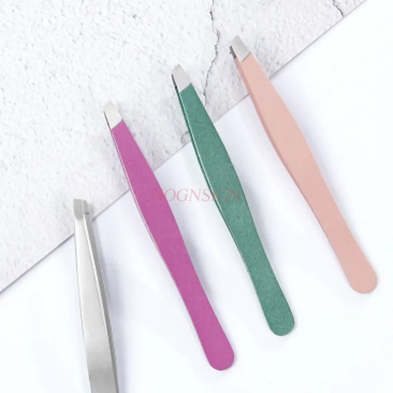 Eyebrow Tools	eyebrow Clip Stainless Steel Plucking Forceps Eyebrow Clip Eyelash Eye Clip Flat Eyebrow Clip Beauty Tool Sale