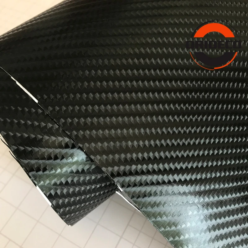 2D/3D/4D/5D/6D Black Carbon Fiber Vinyl Foil Wrap With Air Bubble Free Carbon Fibre Wraps For Vehicle Wrap Sticker