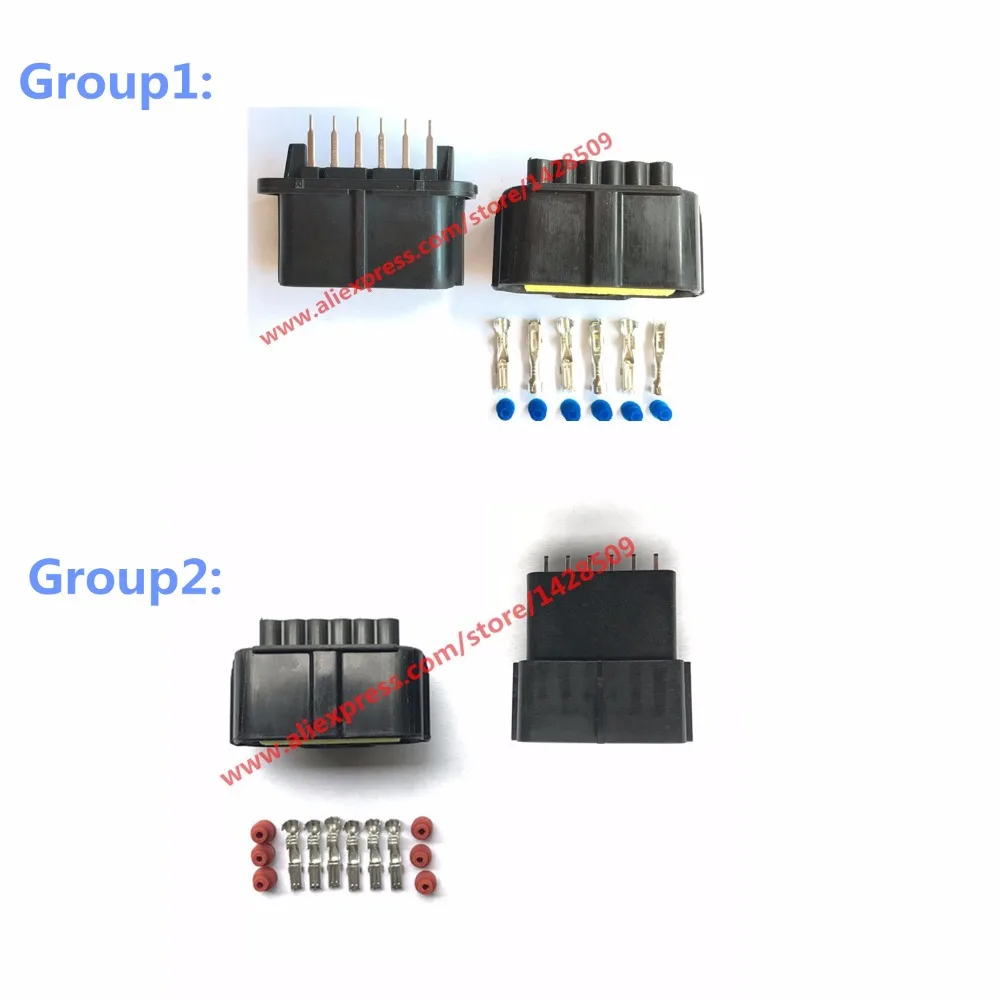 1 Set 6 Pin Accelerator Pedal Connector Female Male Auto Connector For KIA Hyundai Mitsubishi 184060-1