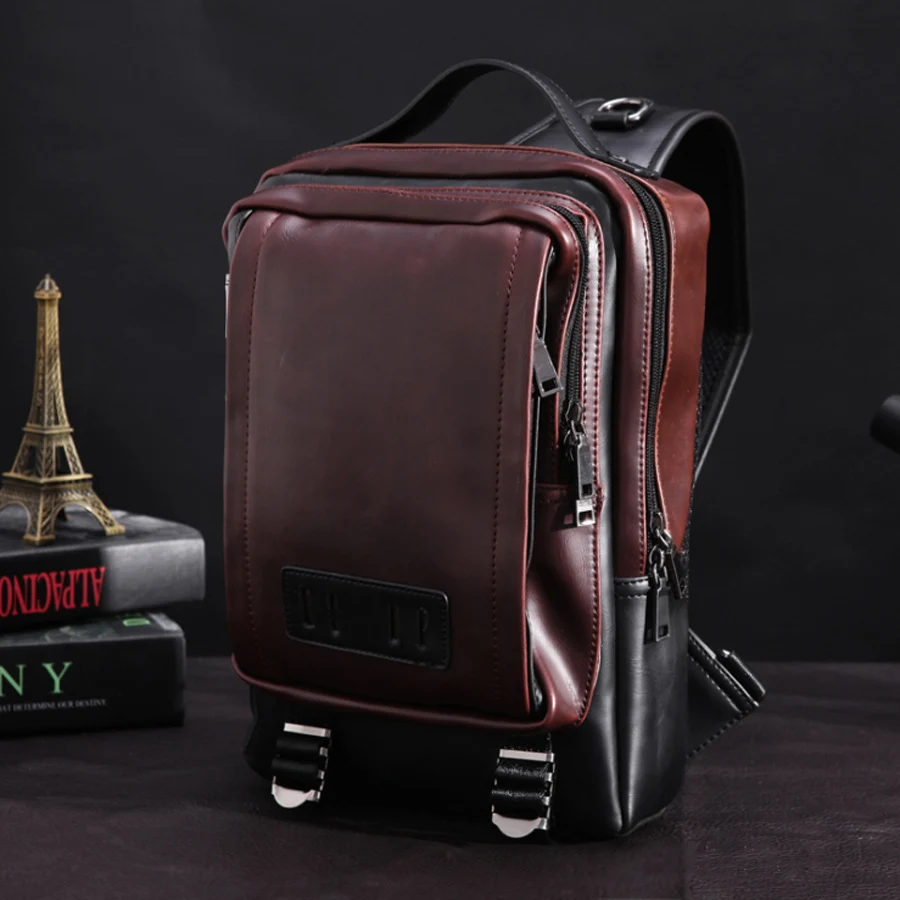 11 12 Inch PU Laptop Notebook Shoulder Backpack Bags Case for Men Women BUsiness