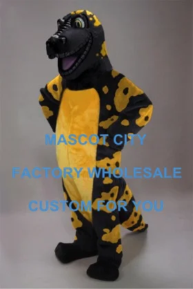 

Black and Yellow Gila Monster Mascot Costume Crocodile Alligator Mascota Outfit Suit Fancy Dress Carnival Cosply Costume SW484