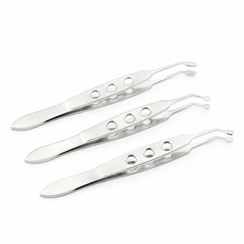 Micros Eyelid Ophthalmic Instruments Two Types Head 10.5CM Double Eyelid Fat Tarsal Gland Physiotherapy Massage Tweezers