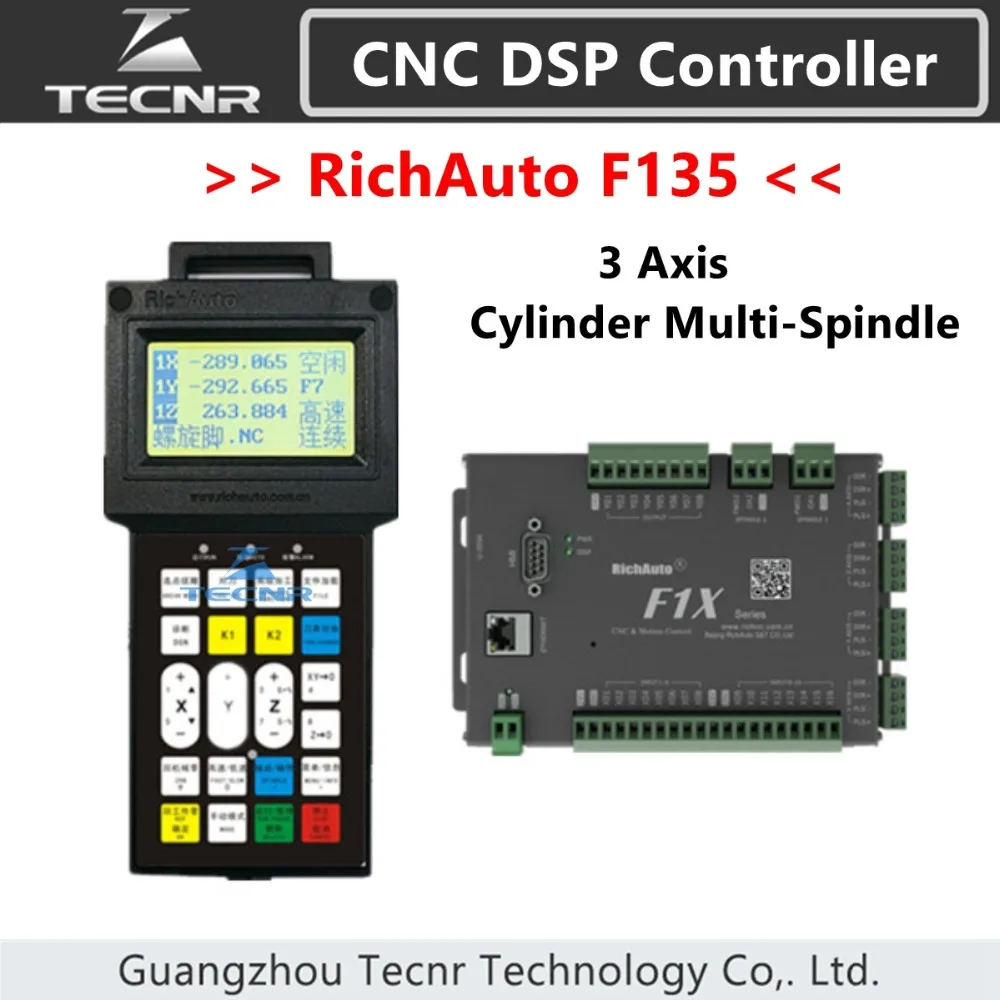 

TECNR RichAuto DSP F135 Cylinder Multi-Spindle CNC DSP controller 3 axis control system replace A15 B15 for cnc engraver