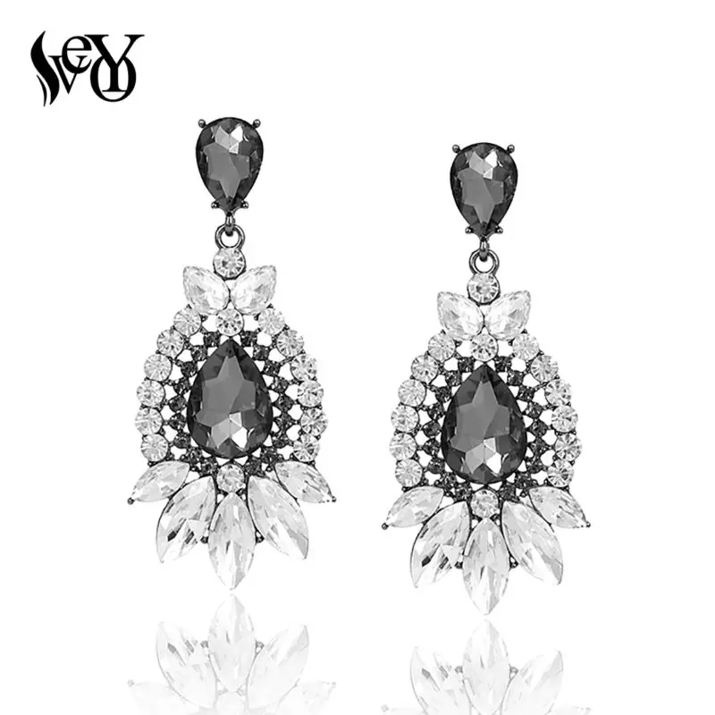 VEYO Elegant Crystal Wedding Drop Party dress earrings for Woman Fashion Jewellery