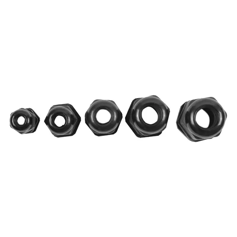 24 Pcs Plastic Waterproof Adjustable 3.5 - 13mm Cable Gland Joints, PG7, PG9, PG11, PG13.5, PG16, Pack of 24