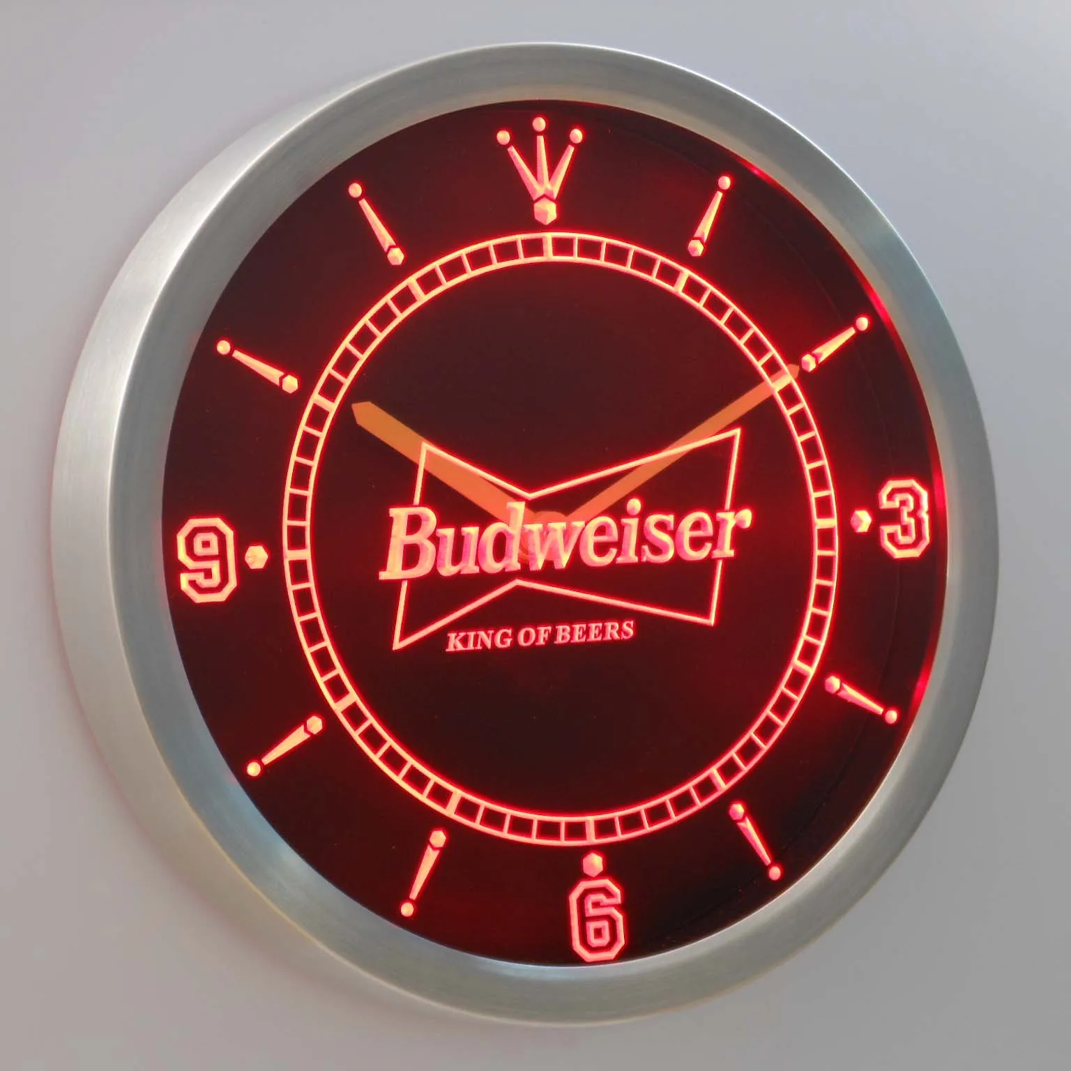 nc0472 Budweiser Beer Neon Light Signs LED Wall Clock