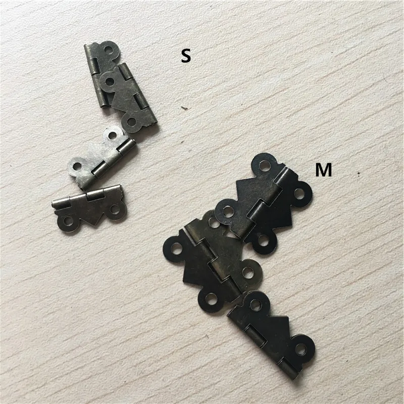 Butterfly Metal Hinge,Cabinet Door Hinge 4 Holes Antique,Vintage Furniture Hinge With Screws,Bronze Tone,100Pcs