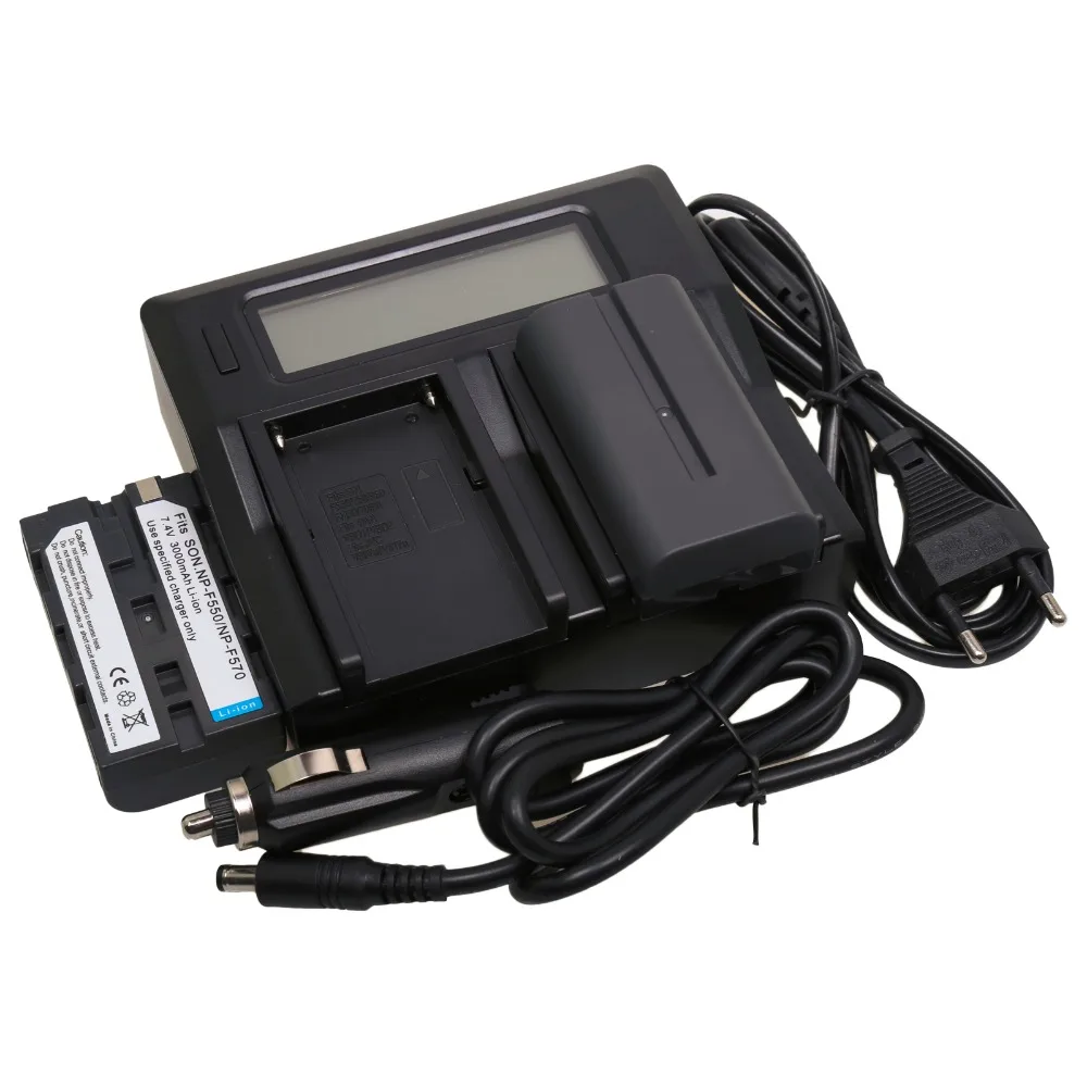 

Probty 2pcs 7.4v NP-F550 NP-F570 Digital Battery + Dual Charger For Sony NP-F330 F530 F730 F570 ccd-sc55 trv81 trv210 mvc-fd81