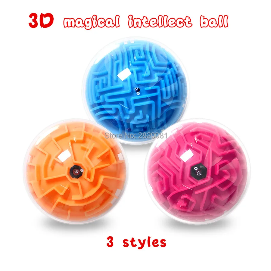 3D Magic Maze Ball Puzzle Cubes Marble Game Rolling Ball,3styles Challenge Yourseft Educational IQ Toys For Kids