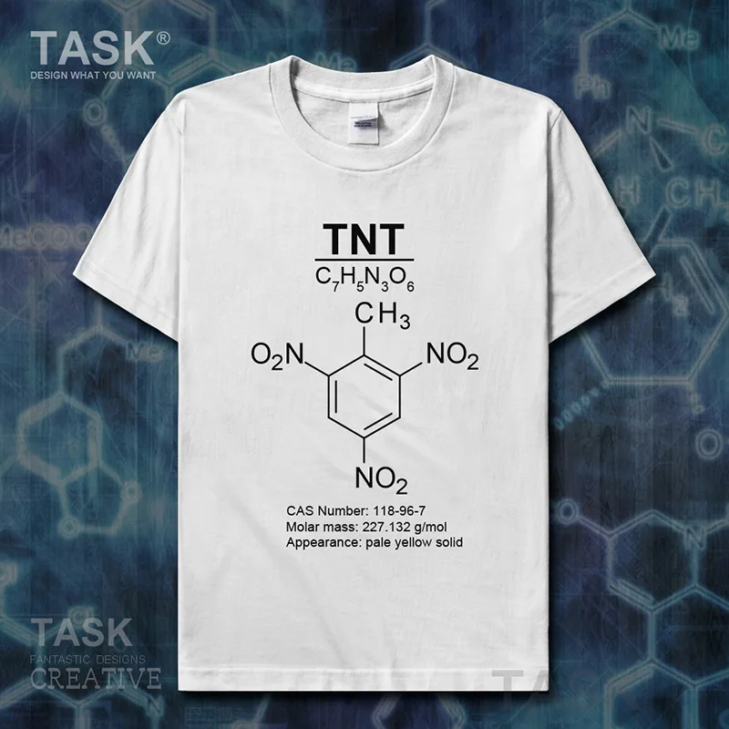 Explosion TNT Molecular Formula Chemistry Subject t-shirt new Tops t shirt mens clothes Short sleeve Fashion summercotton 01