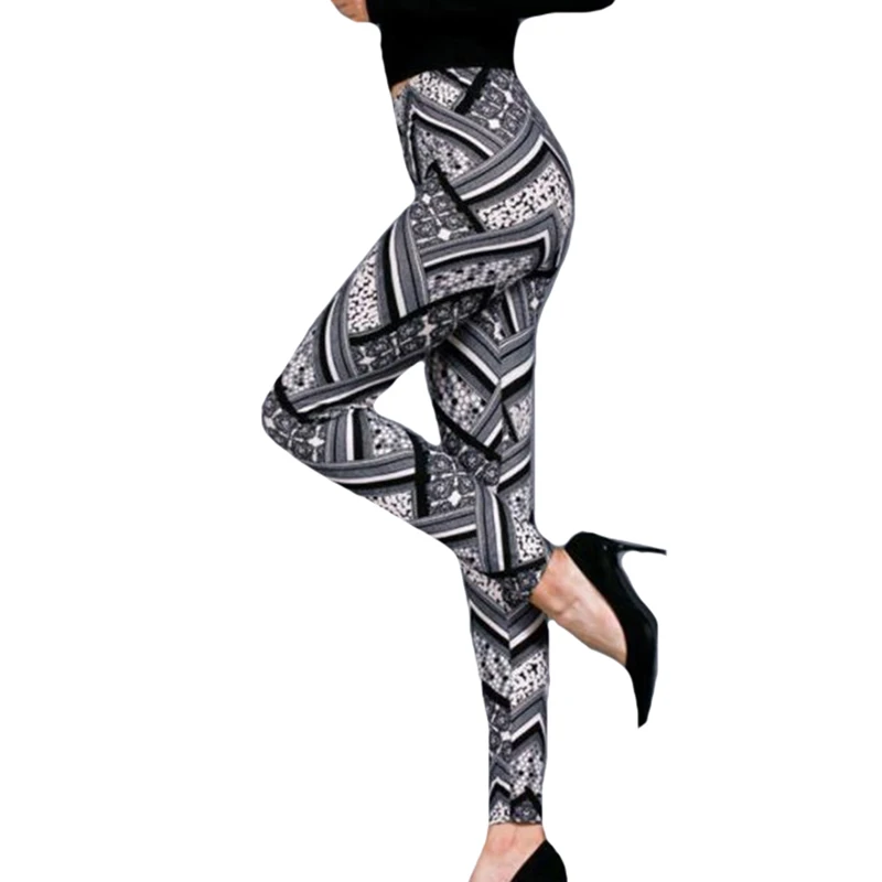 Chsdcsi Stretch Jegging Mujer Elastische Hoge Taille Broek Fitness Broek Meisje Sexy Leggings Gedrukt Legging Damesmode